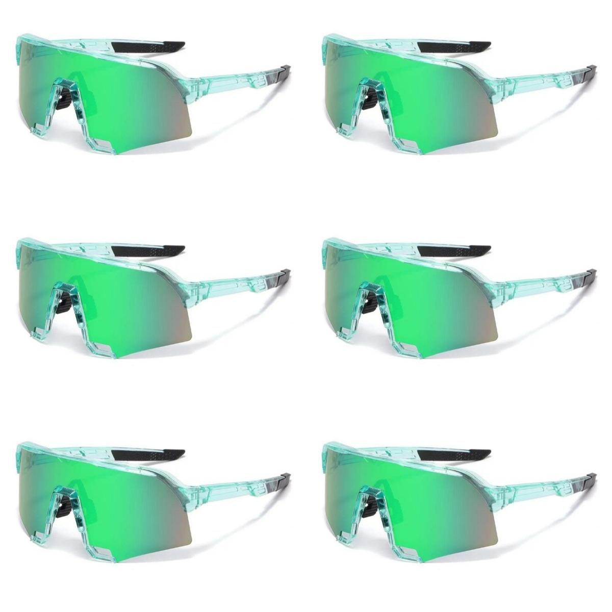 

6PCS UV400 Cycling Sunglasses Men Women Bike Shades Sunglass Outdoor Sports Bicycle Dustproof Goggles Glasses For Men Women