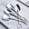 Stainless Steel Iron Shovel Spoon Coffee Ice Cream Spoon Engineering Shovel Retro Cute Square Head Spoon Kitchen Gadget