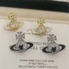 Empress Dowager Enamel Star Saturn Earrings with Zircon Accents: Luxurious, Fashionable, and Versatile Accessories