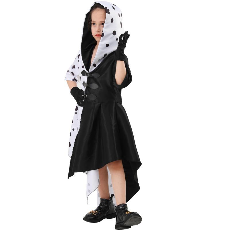 

Black and white witch Kuila Deville dress stage performance suit L