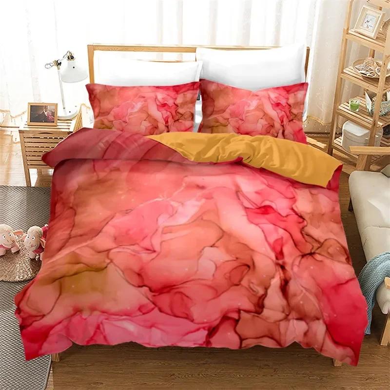 Marble Abstract Geometric Comfortable Duvet Quilt Cover Pillowcase Bedding Set Children Bedroom Decoration Home Textile