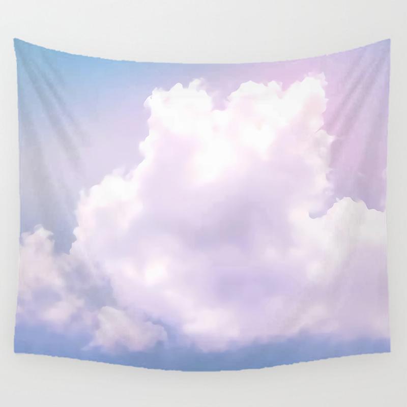 Melodious Clouds Art Tapestry Wall Hanging Artist Living Bedspread Beach Towel Hippie Bedroom Dorm Room Decoration