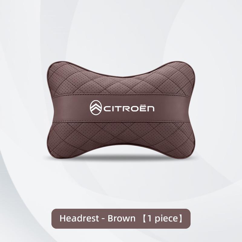 Car Headrest and Lumbar Support Set Comfort Neck Pillow Keychain For Citroen C4 C3 C5 C5X e-C4 X e-C3 C-Elysee Berlingo C1 C6 C2 YX3