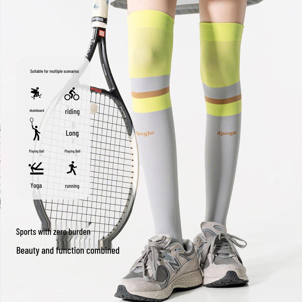 Women's Performance Compression Over-the-Knee Sports Socks for Cycling, Hiking, Running, Mountaineering, Fitness, and Mid-Calf Support.