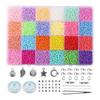 Bead Crafts BetterJonny 24 Colors Glass Seed Beads Small Beads Kit Round Seed Beads Accessory Kit DIY Supplies Crafts