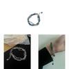Geometric Cat Eye Stone Couple Bracelet With Handmade Chain For Men And Women