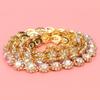 1 Yard Crystal Clear Round Glass Rhinestone Chain Clothing Wedding Handwork DIY Decoration(#1)