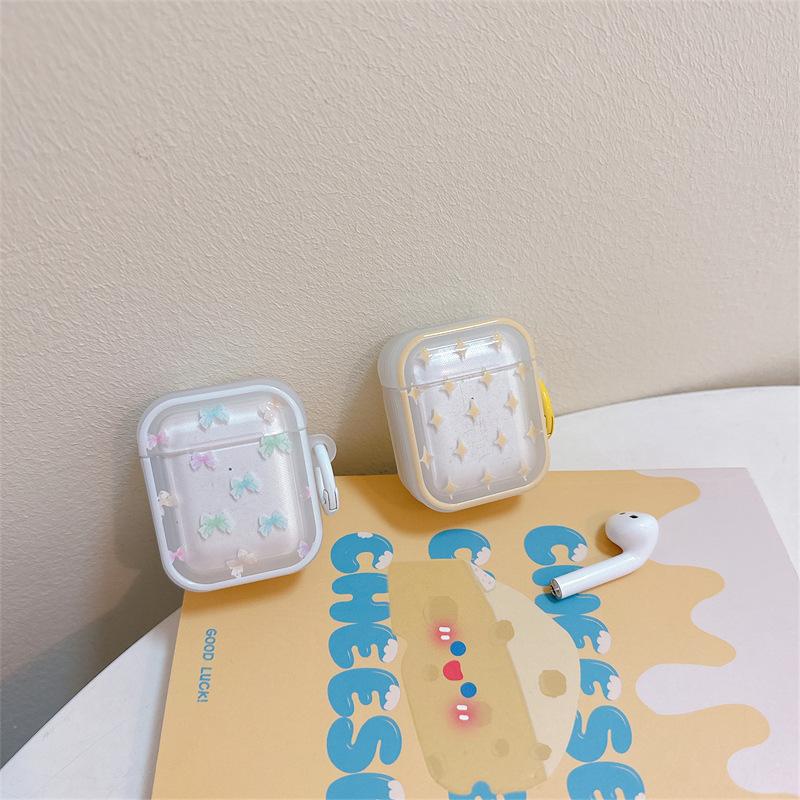 Étoiles à pois pour coque de protection AirPods Pro Apple Bluetooth 2ème 3ème génération housse d'écouteur mignonne petite fraîche femme