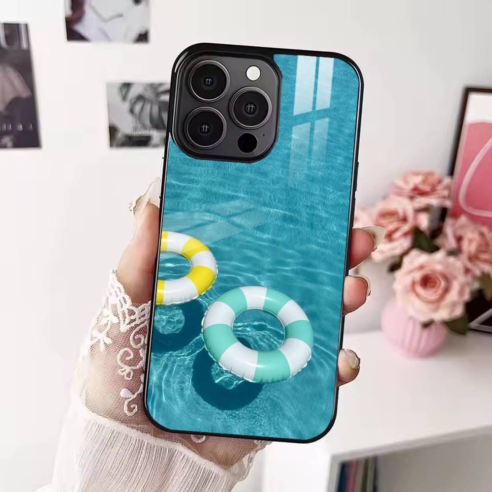 

Swimming Pool Water Phone Case For iPhone 17,16,15,14,13,12,Plus,Pro,Max For Magsafe Magnetic Wireless Charge iPhone13