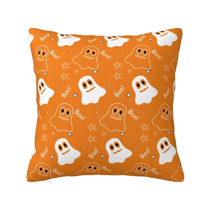 

Хэллоуин ужас оранжевый призрак узор наволочка украшения подушки чехол наволочка для гостиной двусторонняя 40x40cm