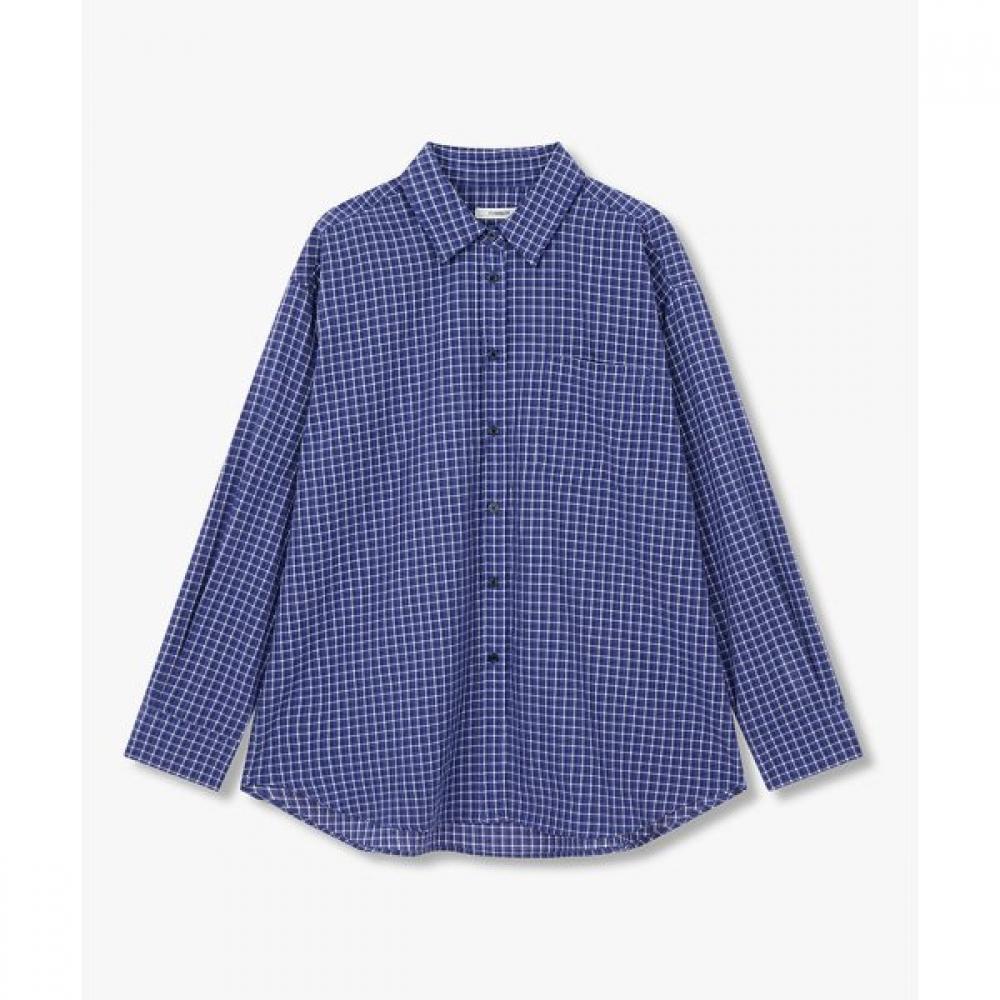Studio Tomboy Oversized Small Check Shirt 9176221987 dark blue/OS