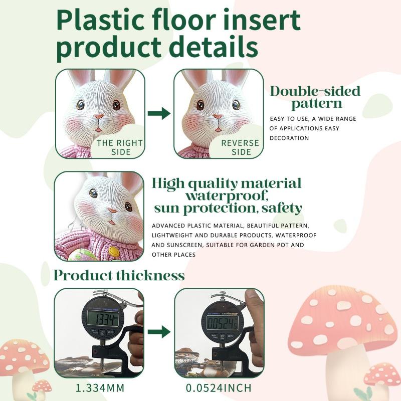 1PC Creative Garden Plug Rabbit Easter Egg Garden Decorative Plug Easter Atmosphere Decorative Props PVC