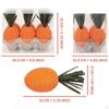 6Pcs Easter Carrots Mini Decor Ornament Vegetables Faux for Party