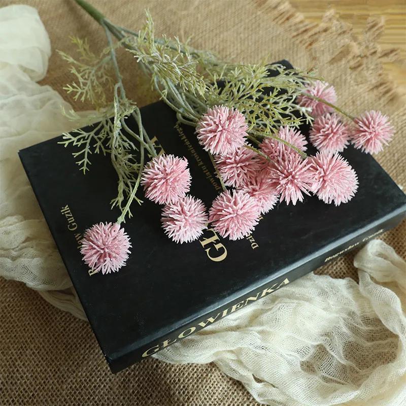 

2/5pcs New Berry Ball Branch Plastic Artificial Flowers Wedding Home Living Room Decoration Plantas Artificiales 2pc рожевий