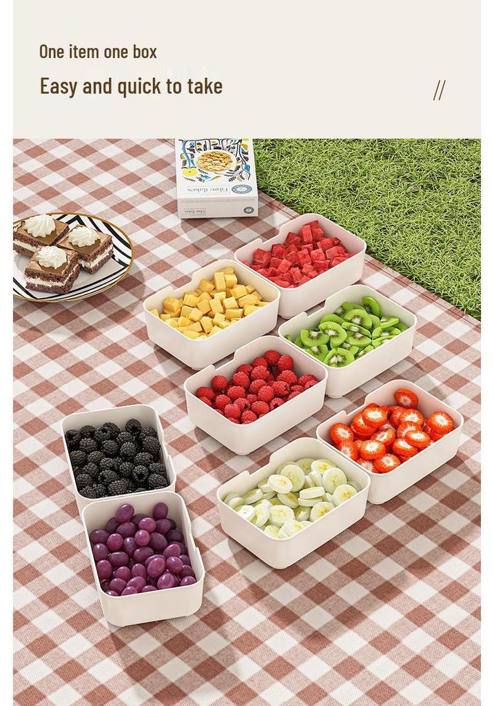 Large Capacity 4-Compartment Spice and Seasoning Storage Box