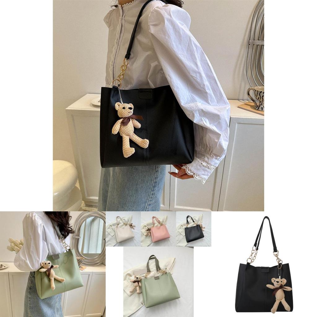 Stylish Large Capacity Tote Bag For Women In Fashionable Black White Pink Colors Ideal For College And Daily Use