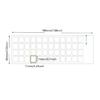 2Pcs Portuguese Keyboard Layout Stickers Keyboard Replacement Cover for Notebook Desktop Computer Black Background White