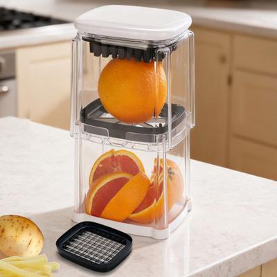 Gemüsehacker aus Edelstahl Manueller Pommes-Schneider zum Würfeln Schneiden Einfach zu bedienender Gemüseschneider für Kartoffeln Karotten Zwiebeln