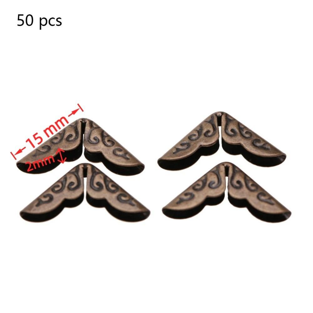 50PCS Gold / Bronze / Yellow Metal Book Corner Protectors