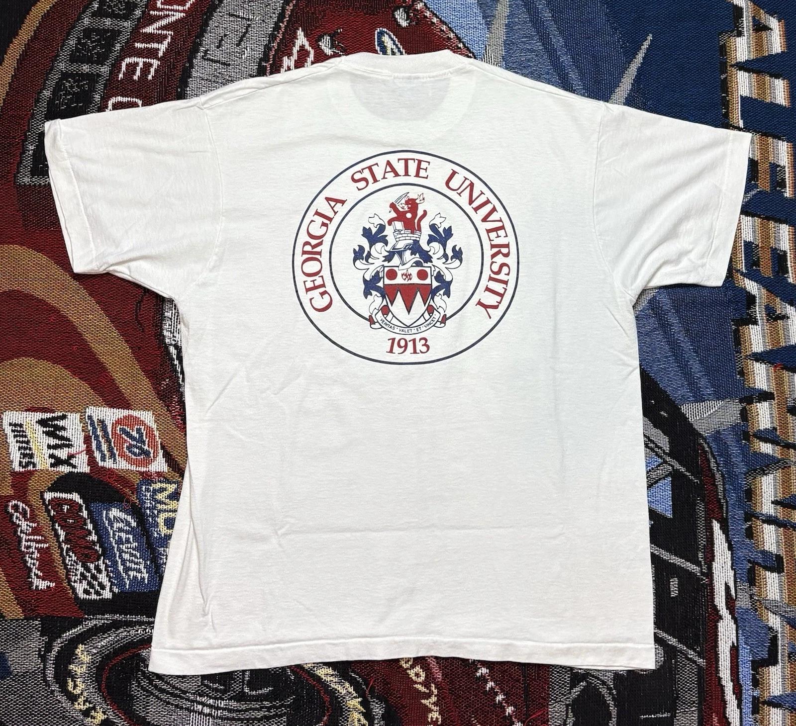 Vintage Georgia State University Shirt College Seal Men’s XL Screen Stars 90s M