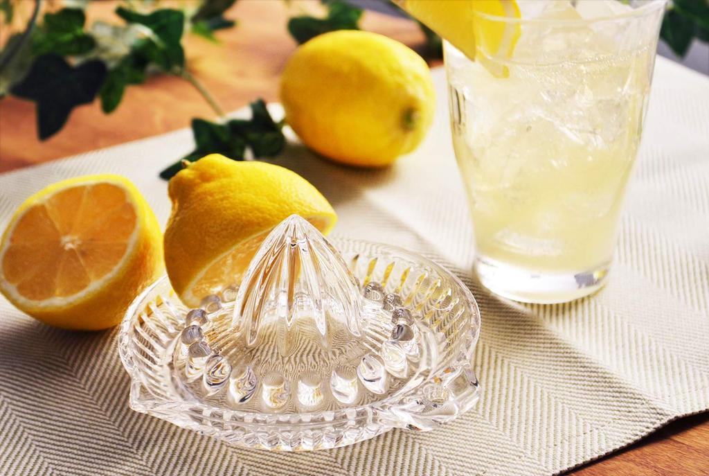 Toyo Sasaki Glass Lemon Made in Dishwasher Fruit Squeezer, Round, Japan, Safe, Squeezer, Glass, P-SGK-101-N