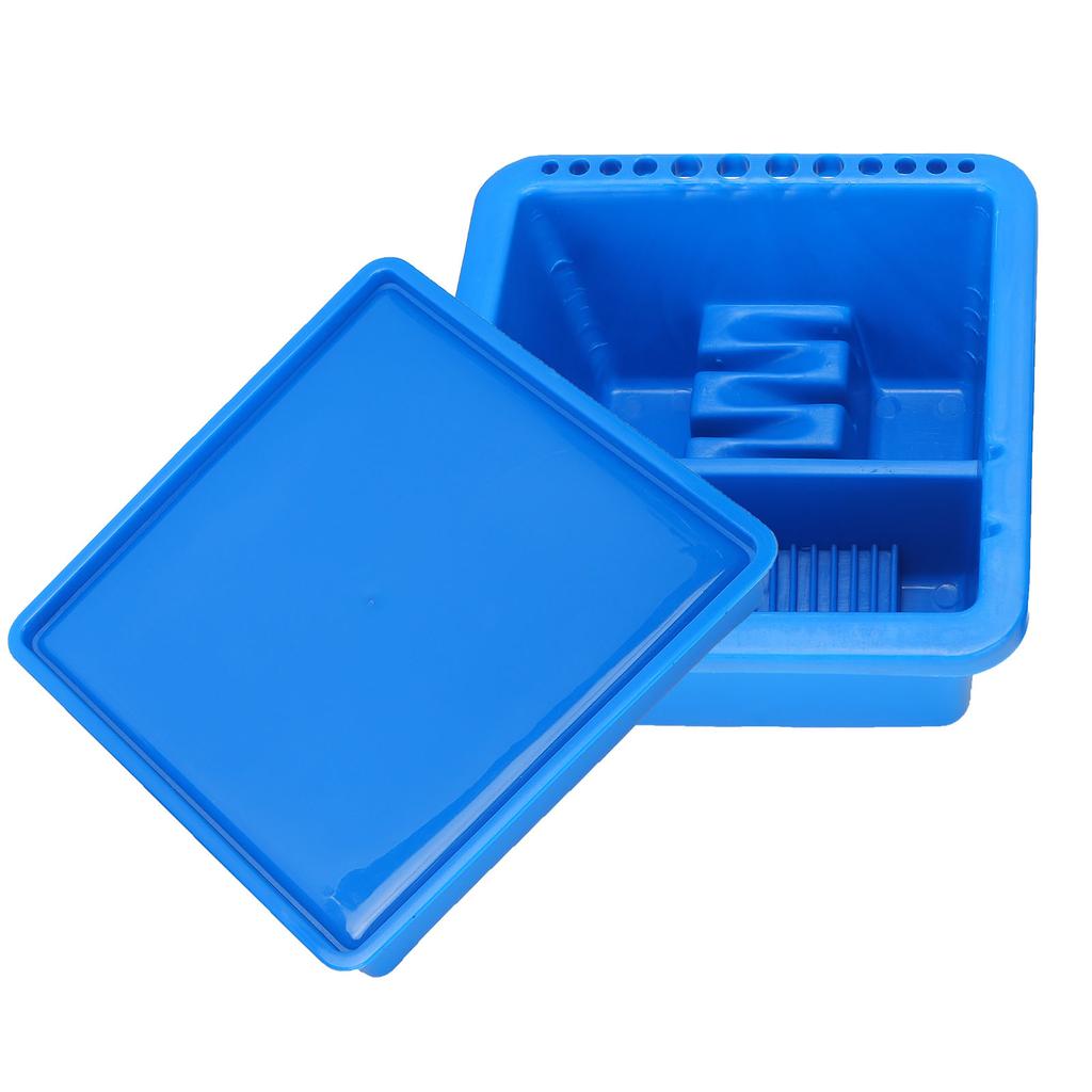 Artist Brush Basin Multifunction Small Square Paint Tub Pot with Holder Art Supplies