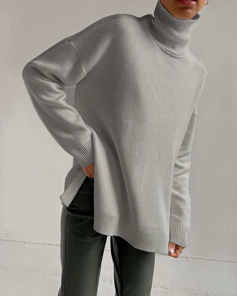 013 Women's Hot-Selling Loose Knit High-Neck Sweater for Autumn/Winter, European and American Style