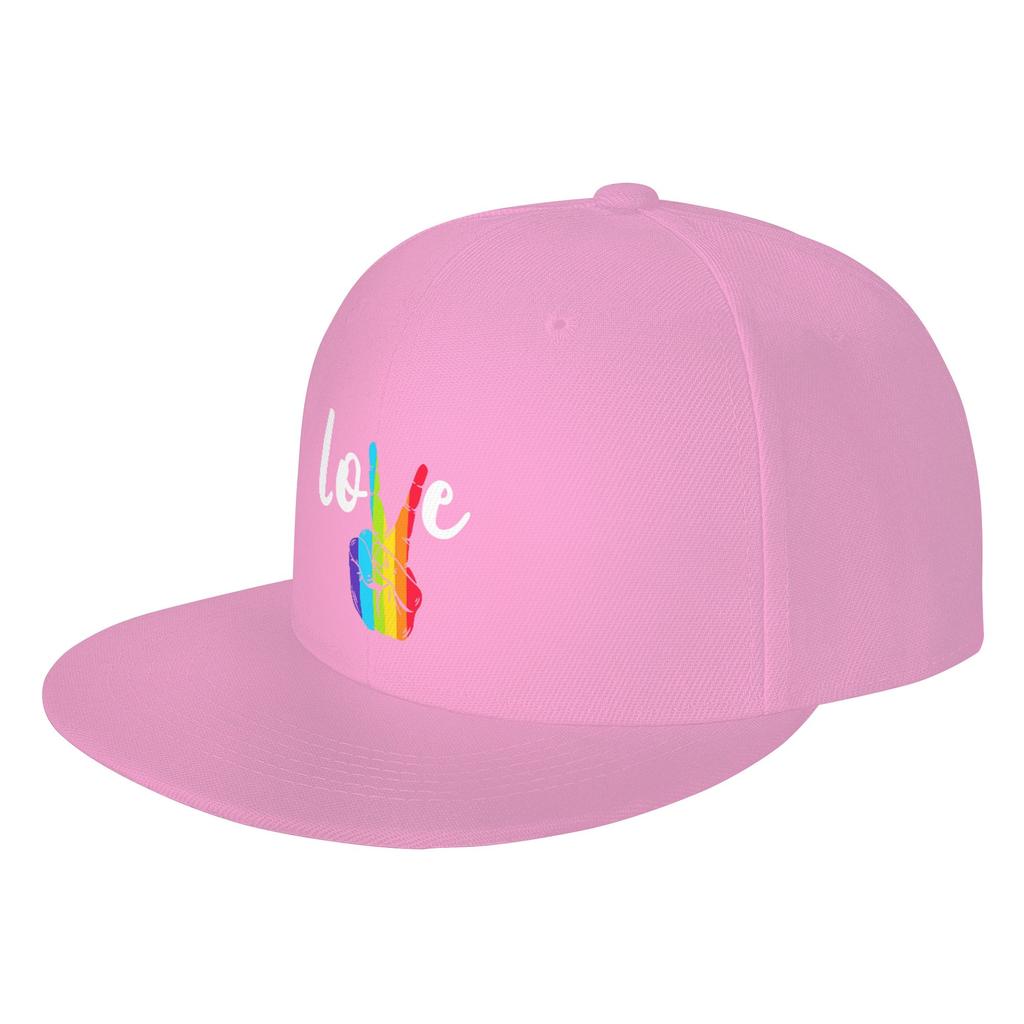 LGBT Baseball Hat Pride Rainbow Hiphop Flat Hats Love Is Love Vintage Baseball Cap Adjustable LGBT Hat for Unisex Women Caps