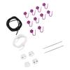 Silicone Knitting Stitches Holder Set Needle Stoppers Kit with Crochet Hook Clamp Hollow Tubing