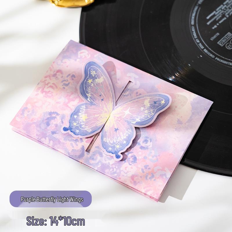 Foldable 3D Butterfly Greeting Card with Envelope - Ideal Gift for Friends or Couples