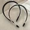 Black White Color Polka Dot Headband Non-Slip Wide Band Korean Wide Headband Cloth And Plastic Retro Vintage Hair Hoop Wash Face