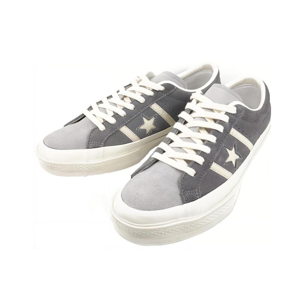 Converse Star And Bars Suede Slip Resistant Durable Lightweight Low Top Skate Shoes Unisex Sneakers Gray 1CL657