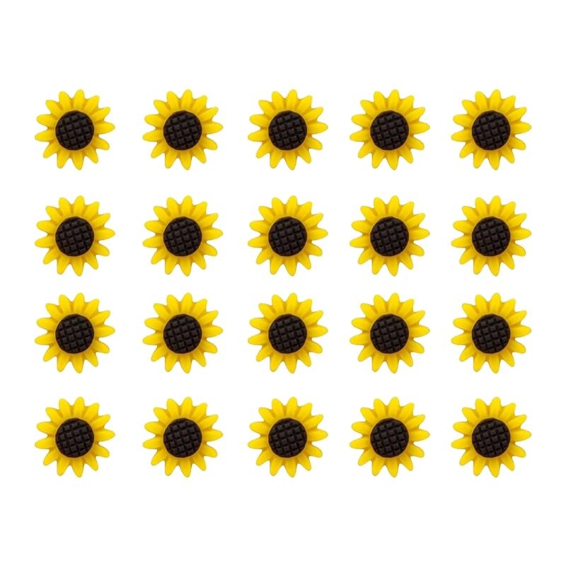 

20/50/80Pcs Flower Push Pins Decorative Thumbtacks Cork Notice Board Thumb Tacks with Case for Cork Board Bulletin Board