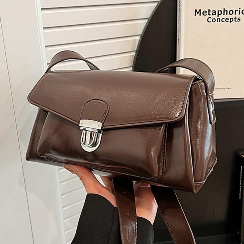 New Korean Style Underarm Small Square Bag Trendy Women Fashionable Button Design Crossbody Bag Autumn Winter One Shoulder Bag