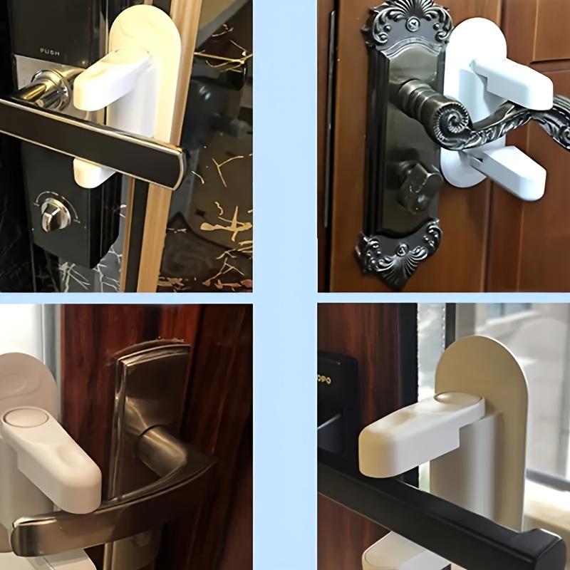 SecureGuard Door Lever Lock - Easy-to-Install, 2 Button Push, 90° Swivel Handle, Polished Metal Finish, Durable and Reliable for Home Security