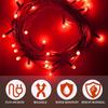 (Pakke med 1, Rød) 38 LED 10,5M Kobber Strøm Pixel Lyslenke | 360° Eventyr Serielle Jhalar Lys for Hjemmet | Diwali Lys til Dekorasjon, Jul