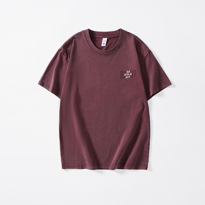 New Summer Men's Printed Short-sleeved T-shirt Large Size Loose American Retro T-shirt