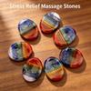 Seven-Color Gua Sha Thumb Stone: Natural Crystal Massage Tool for Facial and Worry Relief.