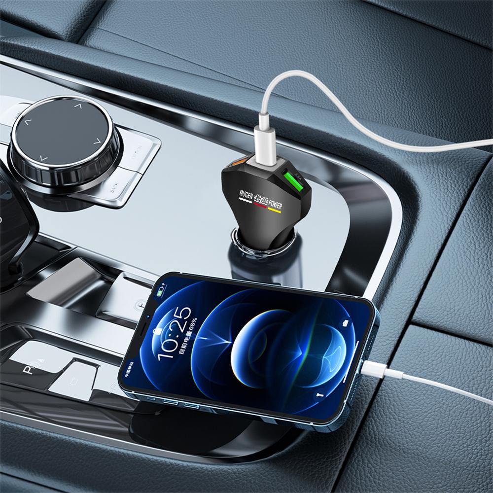 WGLRK1 Car Charger Adapter Dual USB Type C Ports Super Fast Charging Conversion Plug Universal Phone Charging For Honda Accord Civic