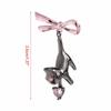 Harajuku Y2k Accessories Scare Black Cat Pink Bowknot Earring Niche Design Trend Animal Earings Jewelry for Women Girl