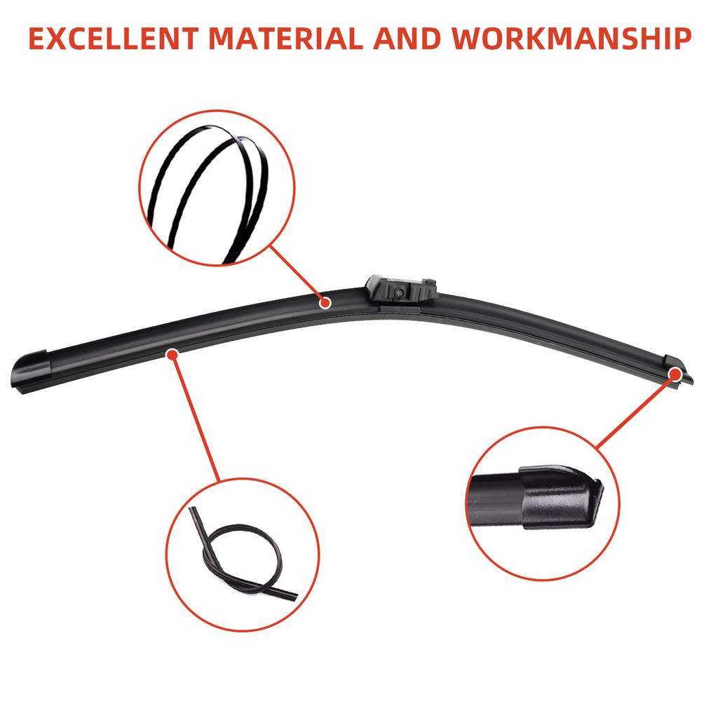 1 szt. Górna blokada 19 mm Wycieraczki samochodowe Uniwersalne miękkie gumowe bezramkowe bez uchwytu Wycieraczki samochodowe 14" 16" 17" 18" 19" 20" 21" 22" 24" 25" 26" 30"