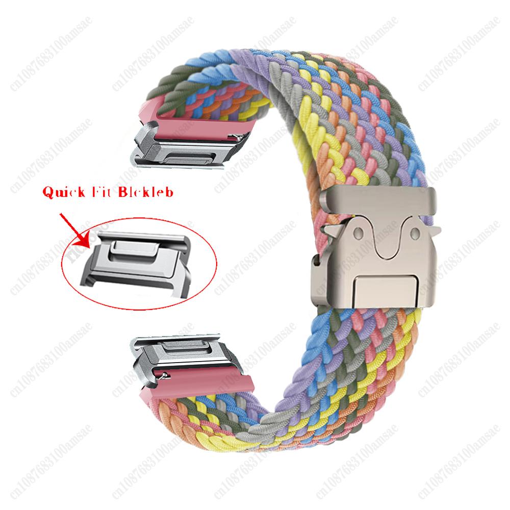 20/22/26mm Quick Fit Armband für Garmin Fenix 8 43 51mm 7X 7 Pro Fenix 6X 6 5X 5Plus Tactix 7 Fallschirmstil-Band Forerunner 965