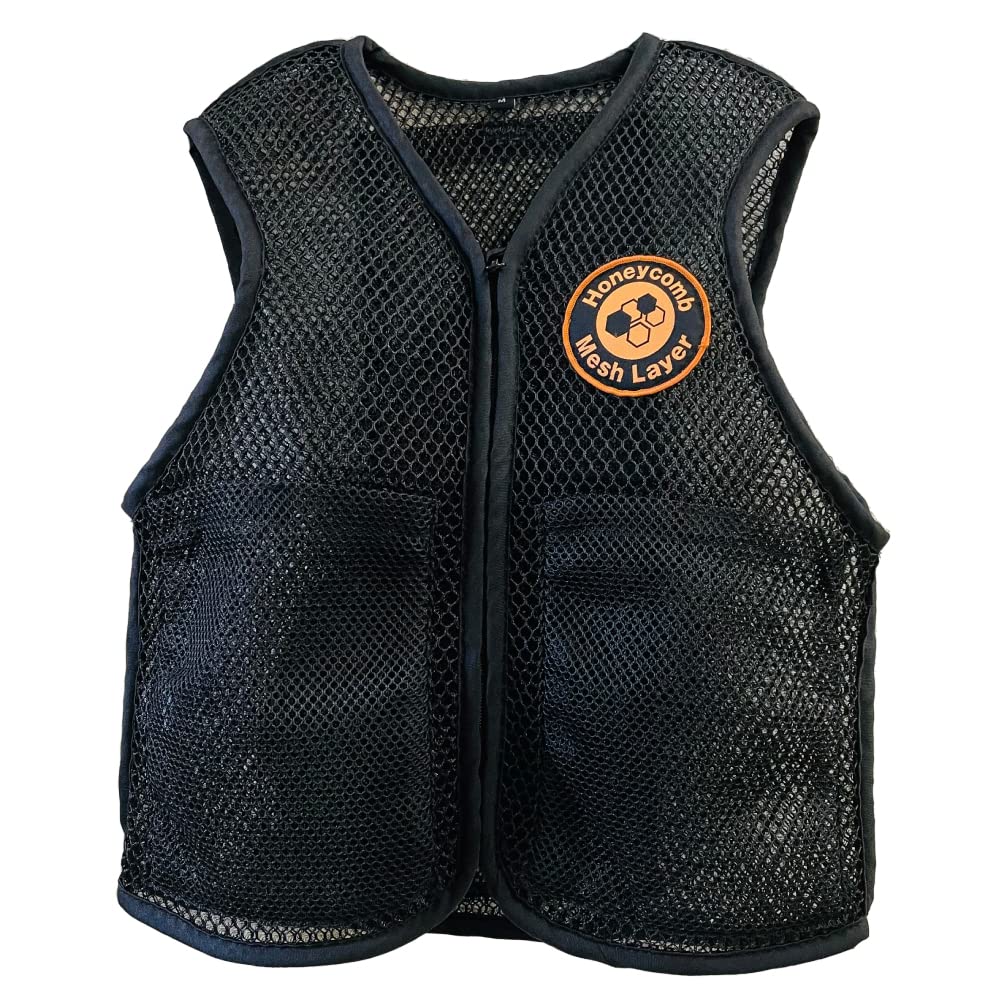 

Сотовая сетчатая 3D-конструкция обеспечивает циркуляцию воздуха для воздухопроницаемости и предотвращает тепловой удар и унисекс термобелье для велоспорта и мотоциклов чёрный