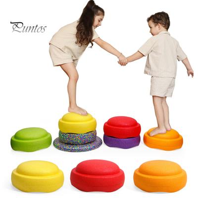 Kids Stepping Stone Non-slip Kindergarten Indoor Outdoor Toddlers Educational Focus Balance Coordination Training River Bridge Stone Sensory Toy