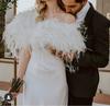 DIY 2 Yards Ostrich Feathers Boas Tuekey Marabou Plume Boa Multiple Styles for Wedding Dress Decoration White Plumage Shawl Tapes