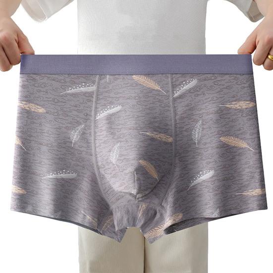 Ανδρικά Μποξεράκια Εσώρουχα Στενή Γραμμή Υψηλής Ελαστικότητας με Πουπουλένια Μοτίβα Σορτς Σλιπ Αναπνέον Απαλό U-Κυρτό Ελαστικό Μεσοκάβαλα Εσώρουχα