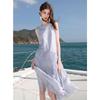 Sancai 2025 Summer Round Neck Sleeveless Lyocell Maxi Dress