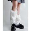 Verdickte Plüsch Socken ohne Füße Anti-Rutsch Design Beinstulpen Herbst Winter Thermisch Pelzig Stiefelüberzieher für Damen Streetwear