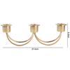 European Style Candle Holder Minimalist Candle Stand Elegant Three Head Candlestick  Banquet