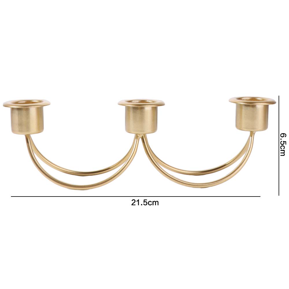 European Style Candle Holder Minimalist Candle Stand Elegant Three Head Candlestick Banquet